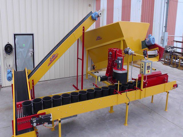 半自动花盆装土机