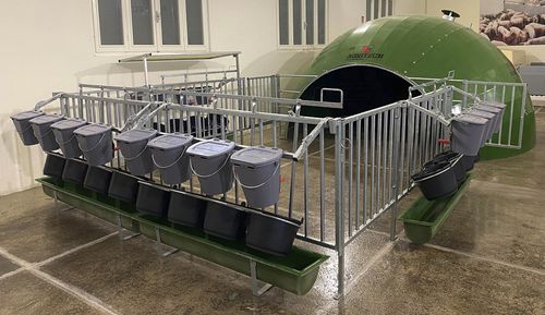 畜牧养殖饲养笼舍 - SPHERIBOX - AGRITECH S.R.L. - 牛犊 / 共用 / 钢