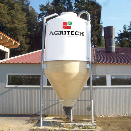 谷物筒仓 - SIA GL Series - AGRITECH S.R.L. - 用于饲料 / 玻璃纤维 / 锥底