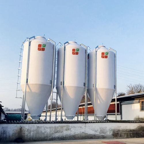 谷物筒仓 - SIM Series - AGRITECH S.R.L. - 用于饲料 / 玻璃纤维 / 锥底