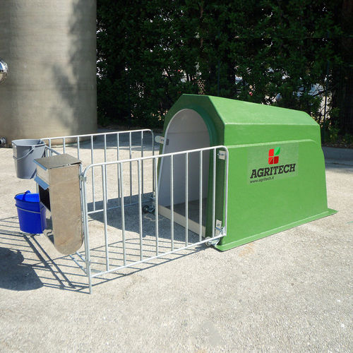畜牧养殖饲养笼舍 - AGRIBOX1C - AGRITECH S.R.L. - 牛犊 / 独立型 / 钢