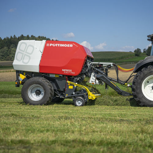 圆秸秆压缩机 - IMPRESS F series - PÖTTINGER Landtechnik GmbH - 固定腔室 / 草捆包膜机 / 青贮