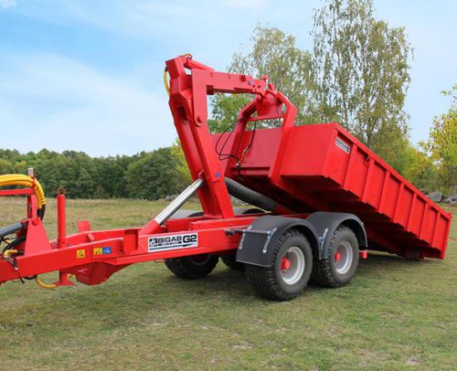随车吊拖车 - BIGAB 12-15 G2 - AS FORS MW - 倾卸式 / 双车轴 / 农用