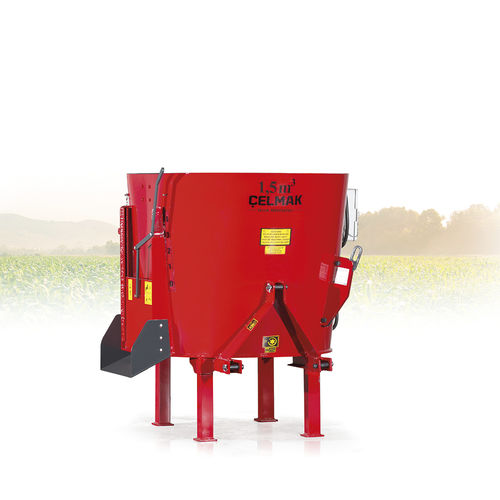 立式立式饲料搅拌机 - 2m³ Vertical electric Mixing Vagon - Celmak Agriculture Machinery - 拖拉机悬挂 / 侧边卸载 / 单螺杆