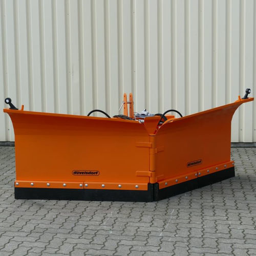 铲板可调节除雪铲 - DSP - Düvelsdorf Handelsgesellschaft mbH - V形 / 带有橡胶刮板 / 拖拉机前部三点悬挂连接
