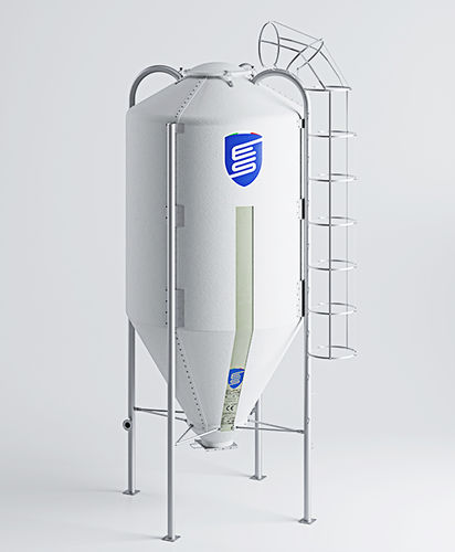 饲料筒仓 - EXV series - EUROSILOS SIRP s.r.l. - 玻璃纤维 / 锥底 / 防紫外线
