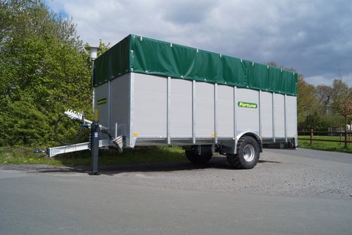 单车轴牲畜运输车 - V 750 / 5.0 - Fortuna Fahrzeugbau GmbH & Co. KG - 单斗 / 带有平开门