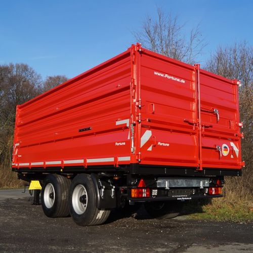 侧卸拖车 - EDT 140 / 5.0 - Fortuna Fahrzeugbau GmbH & Co. KG - 串列轮轴 / 农用 / 1吨