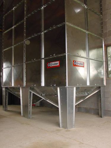 谷物筒仓 - Modulsilo - Gruber Maschinen GmbH Getreidetechnik - 电镀钢 / 漏斗式 / 长方形