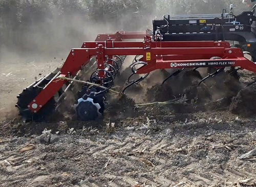 悬挂式中耕机 - VIBRO FLEX 7400 - KONGSKILDE Industries A/S - 牵引式 / 带滚筒 / 三点悬挂