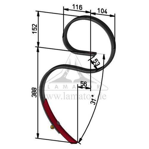 S型弹齿 - 120 9011 - LAMATOR GmbH - 弹簧 / 刚性 / 用于中耕机