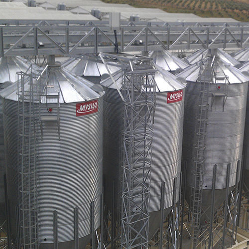 谷物筒仓 - K series - Mysilo (Siloport) - 电镀钢 / 锥底 / 波形