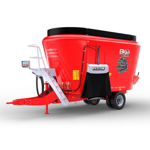 立式立式饲料搅拌机 - Biga 21-197/230 Topliner Longlife - Peeters Group - 牵引式 / 双螺杆 / 带有称重装置