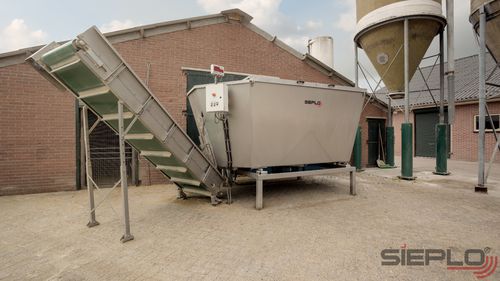 卧式立式饲料搅拌机 - sieplo stationary mixer - Sieplo BV - 固定式 / 侧边卸载 / 双螺杆