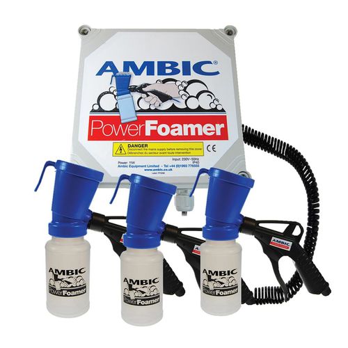 带喷雾枪乳头药浴杯 - PowerFoamer - Ambic Equipment Ltd. - 泡沫式
