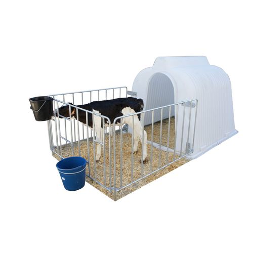 畜牧养殖饲养笼舍 - 3320-4 - ELMEGA, S.L. - 牛犊 / 独立型 / 塑料