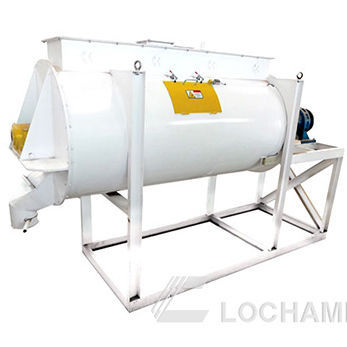 卧式立式搅拌机 - SHW series - Henan LONGCHANG Machinery Manufacturing Co., Ltd. - 固定式 / 侧边卸载 / 双螺杆