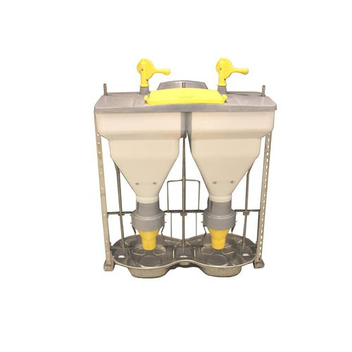 猪崽漏斗喂食器 - SWING DOUBLE 3701-8310 - Skiold - 塑料 / 不锈钢 / 多入口
