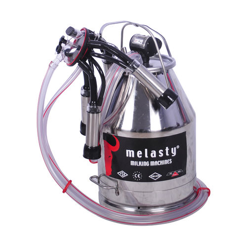 不锈钢牛奶桶 - 1 PK - Melasty Milking Machines & Equipment - 带盖