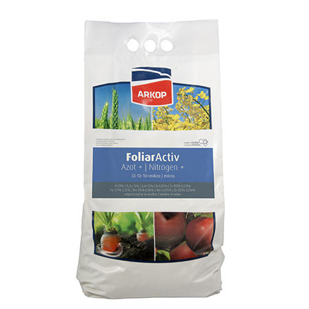 矿物肥料 - FoliarActiv Nitrogen - Przedsiebiorstwo ARKOP Sp. z o.o. - NPK / 氮 / 颗粒