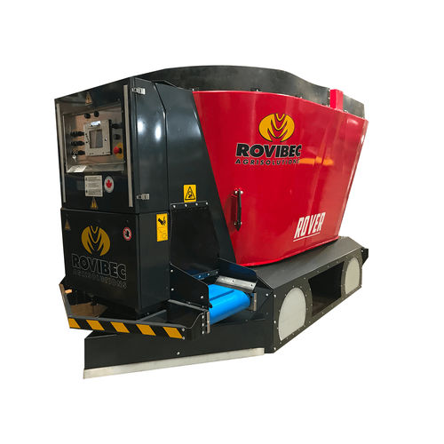 轨道喂料机器人 - ROVER - Rovibec Agrisolusions - 牛 / 可编程 / 带有饲料推料铲