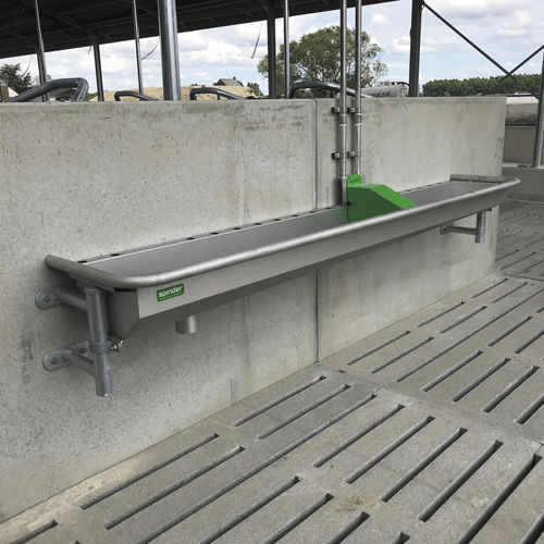 牛用饮水器 - Pingo - Spinder Dairy Housing Concepts - 槽型 / 不锈钢 / 多入口