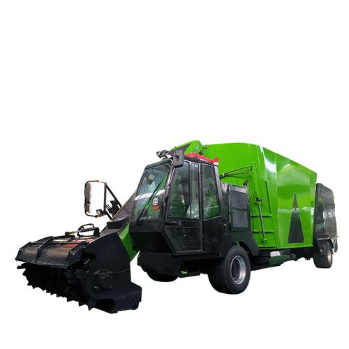 立式立式饲料搅拌机 - 18CBM - Tai'an Yimeite Machinery Co., Ltd. - 自走式 / 侧边卸载 / 双螺杆