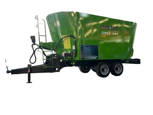 立式立式饲料搅拌机 - Tai'an Yimeite Machinery Co., Ltd. - 牵引式 / 拖拉机悬挂 / 正面卸载