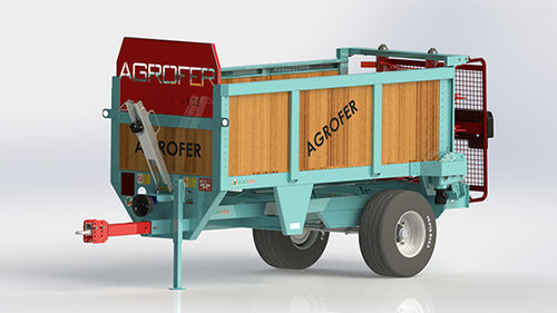 牵引式撒肥机 - VB - Agrofer SRL - 垂直喷洒 / 单车轴