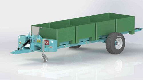 托盘拖车 - TELESCOPIC - Agrofer SRL - 单车轴 / 农用 / 收获