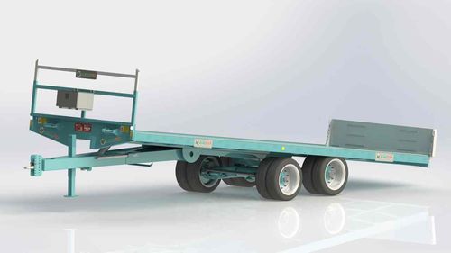 托盘拖车 - PMG - Agrofer SRL - 双车轴 / 农用 / 气动制动