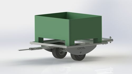 托盘拖车 - BOX TRAIN ONE - Agrofer SRL - 单车轴 / 农用 / 0 t...10 t