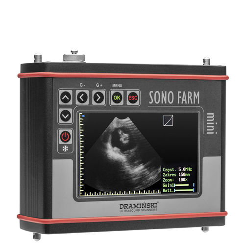 便携式兽用超声诊断仪 - SonoFarm mini - DRAMINSKI S.A. - 牛 / 羊用 / 电池动力