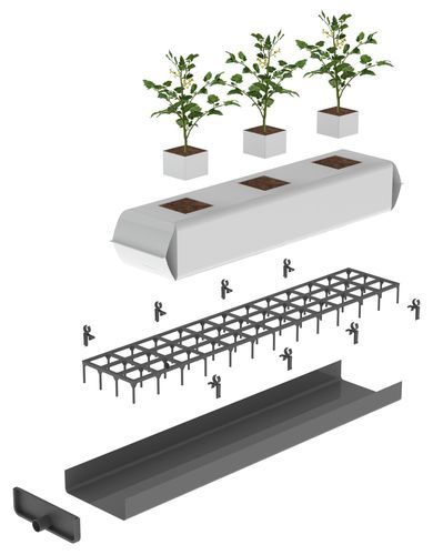 塑料NFT管道系统 - HS Premium System - HYDROPONIC SYSTEMS INTERNATIONAL - U形 / 双人