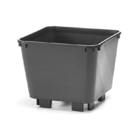 塑料花盆 - 6VP047 - Bato Plastics B.V. - 正方形 / 黑色 / 可生物降解