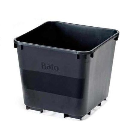 塑料花盆 - 6VP047 - Bato Plastics B.V. - 正方形 / 黑色 / 白色