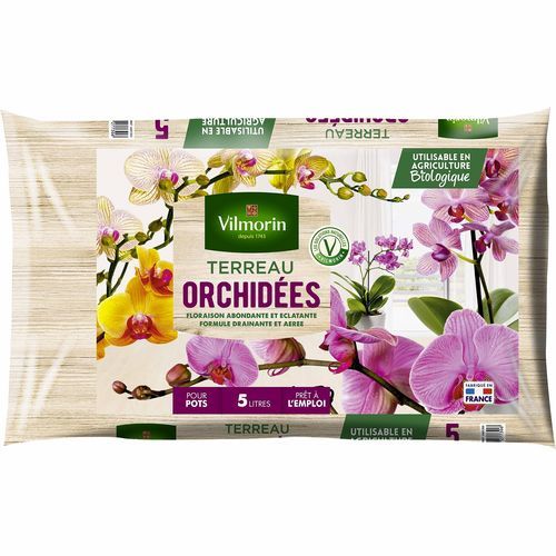 泥炭栽培基质 - Orchidées - Vilmorin Jardin (Vilmorin Garden/ VDB) - 盆栽土 / 椰树纤维 / 袋装