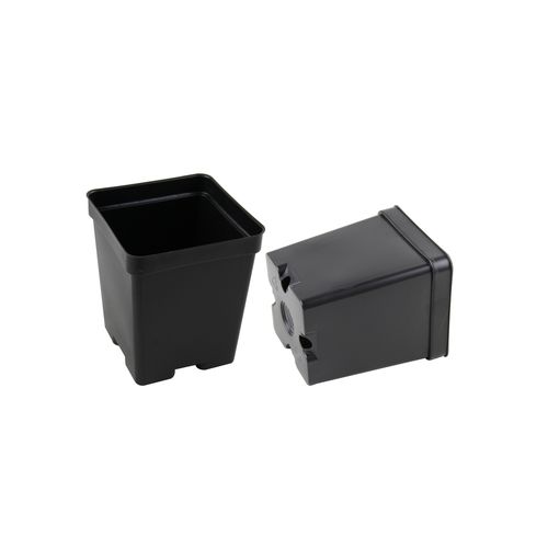 塑料花盆 - SCP-450D - Ainong USA Corporation - 正方形 / 黑色 / 重复使用型