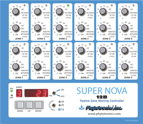 温室气候环境控制器 - Super Nova 12B - Phytotronics Inc - 喷雾器用