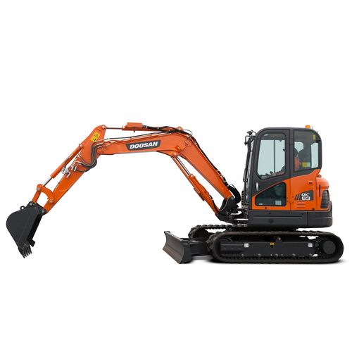 履带挖掘机 - DX63-3 - DOOSAN INFRACORE CO. LTD - 液压 / 带挡板 / 小型