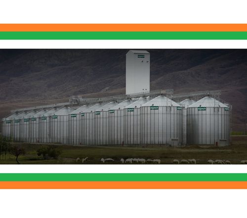 谷物筒仓 - Flat Bottom Silos - AGACLI silo - 电镀钢 / 钢 / 圆形