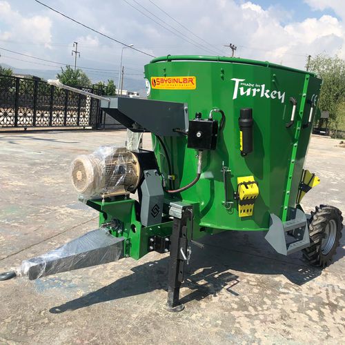 立式螺杆搅拌机 - 2 cbm  - Sayginlar Agriculture Machinery Ltd. - 悬挂式 / 侧边卸载 / 单螺杆