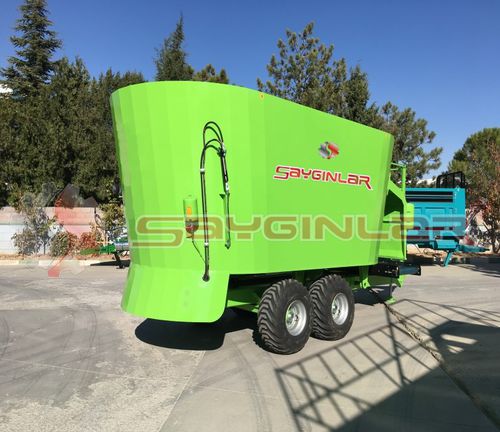 立式螺杆搅拌机 - 20 CBM - Sayginlar Agriculture Machinery Ltd. - 牵引式 / 侧边卸载 / 双螺杆