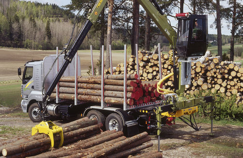 卡车安装式伐木起重机 - LOGLIFT 125S series - HIAB AB - 折臂式