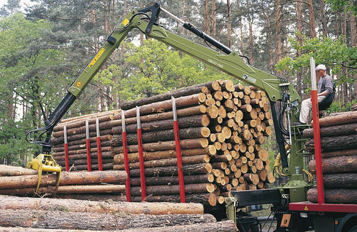 卡车安装式伐木起重机 - LOGLIFT 140S series - HIAB AB - 折臂式