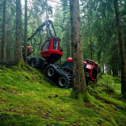 履带式联合伐木机 - 951XC - Komatsu Forest AB - 带吊车