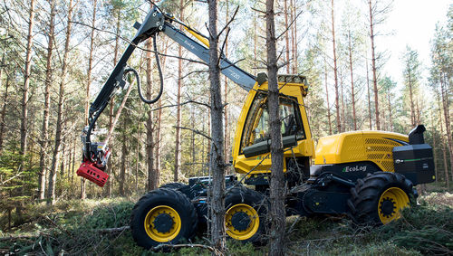 轮胎式联合伐木机 - 550 T-PRO - ECO LOG SWEDEN AB - 带吊车