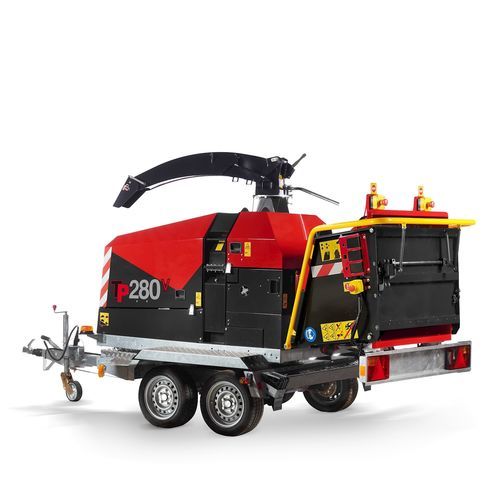 液压供给树枝粉碎机 - 280 MOBILE T - Linddana A/S - 牵引式 / 柴油机