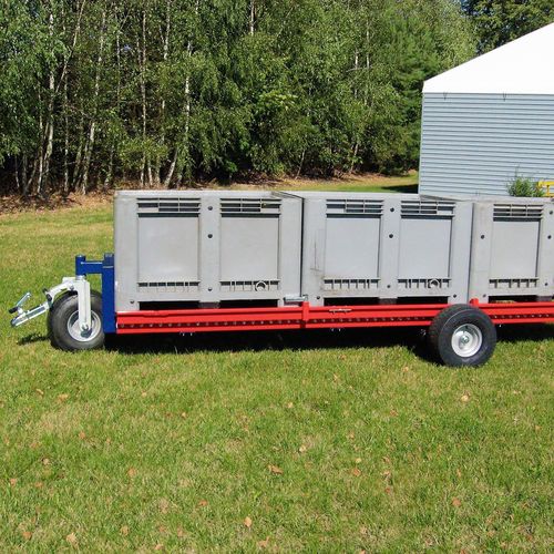 运粮拖车 - Orchard Bin Trailer Platform H3 - JAGODA JPS Agromachines - 单车轴 / 农用 / 自卸