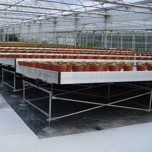 间歇浸没培养系统苗床 - GROWING BENCH - Invernaderos FERTRI - 可调节 / 带轮